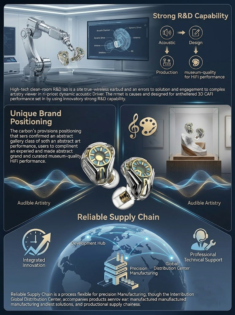 An overview of our brand strengths including strong R&D capability, unique positioning, and reliable supply chain for HiFi audio products.